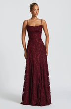 Robe Maxi Louise sans manches avec silhouette fluide