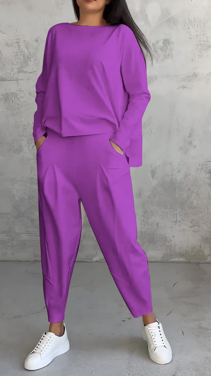 Ensemble d'intérieur en tricot douillet deux pièces