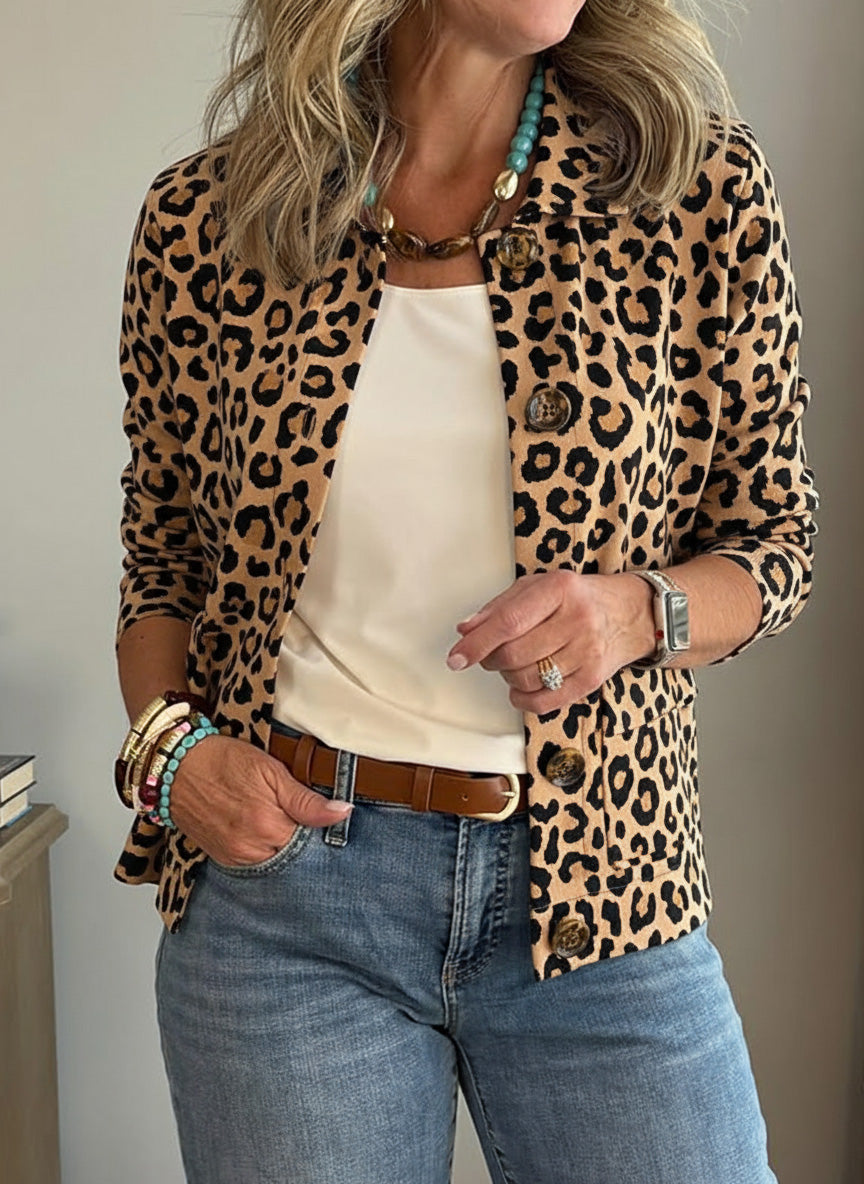 Veste décontractée à revers avec poche poitrine