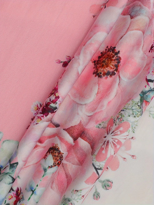 Océane Dubois® | T-shirt avec motif floral et détails en dentelle