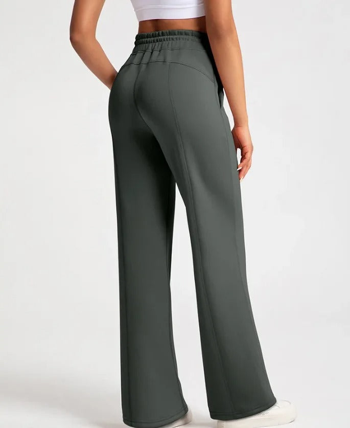 Léa Blanchet® | Pantalon droit fluide taille élastique