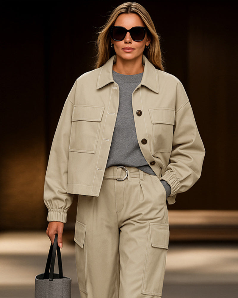 Ensemble Veste et Pantalon Cargo Utilitaire Moderne