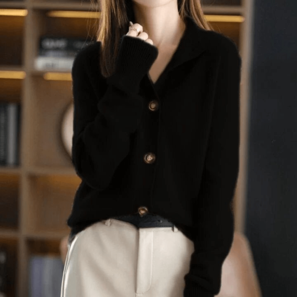 Cardigan en cachemire doux et confortable tricoté