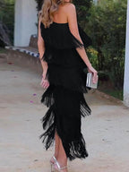Robe Maxi Asymétrique Une Épaule Chic et Sans Effort