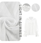 Blouse rayée à poignets noués pour femmes