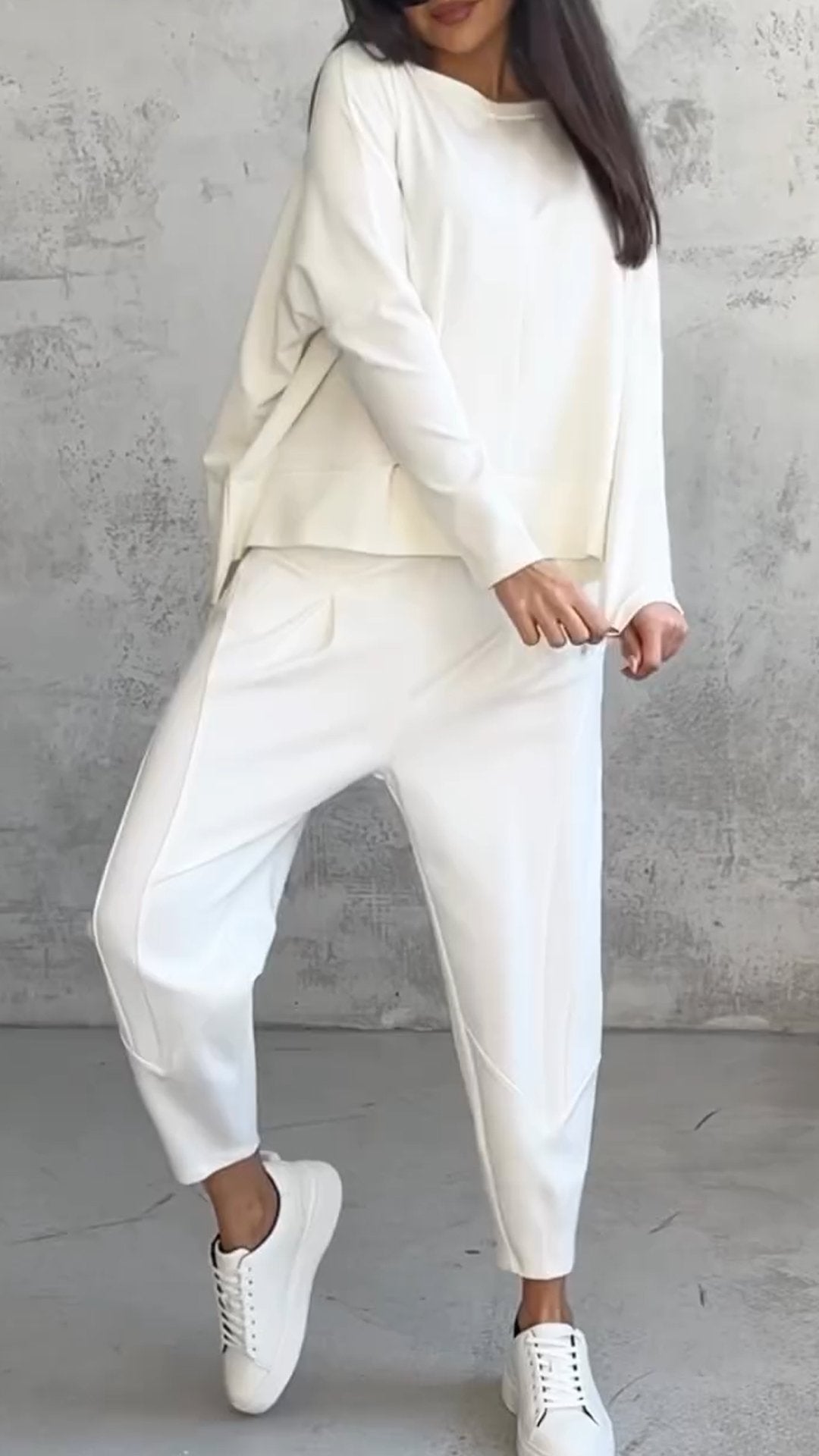 Ensemble d'intérieur en tricot douillet deux pièces