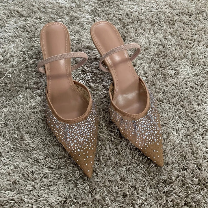 Isabelle Moreau® | Elegante Glitzer-Mules mit Absatz
