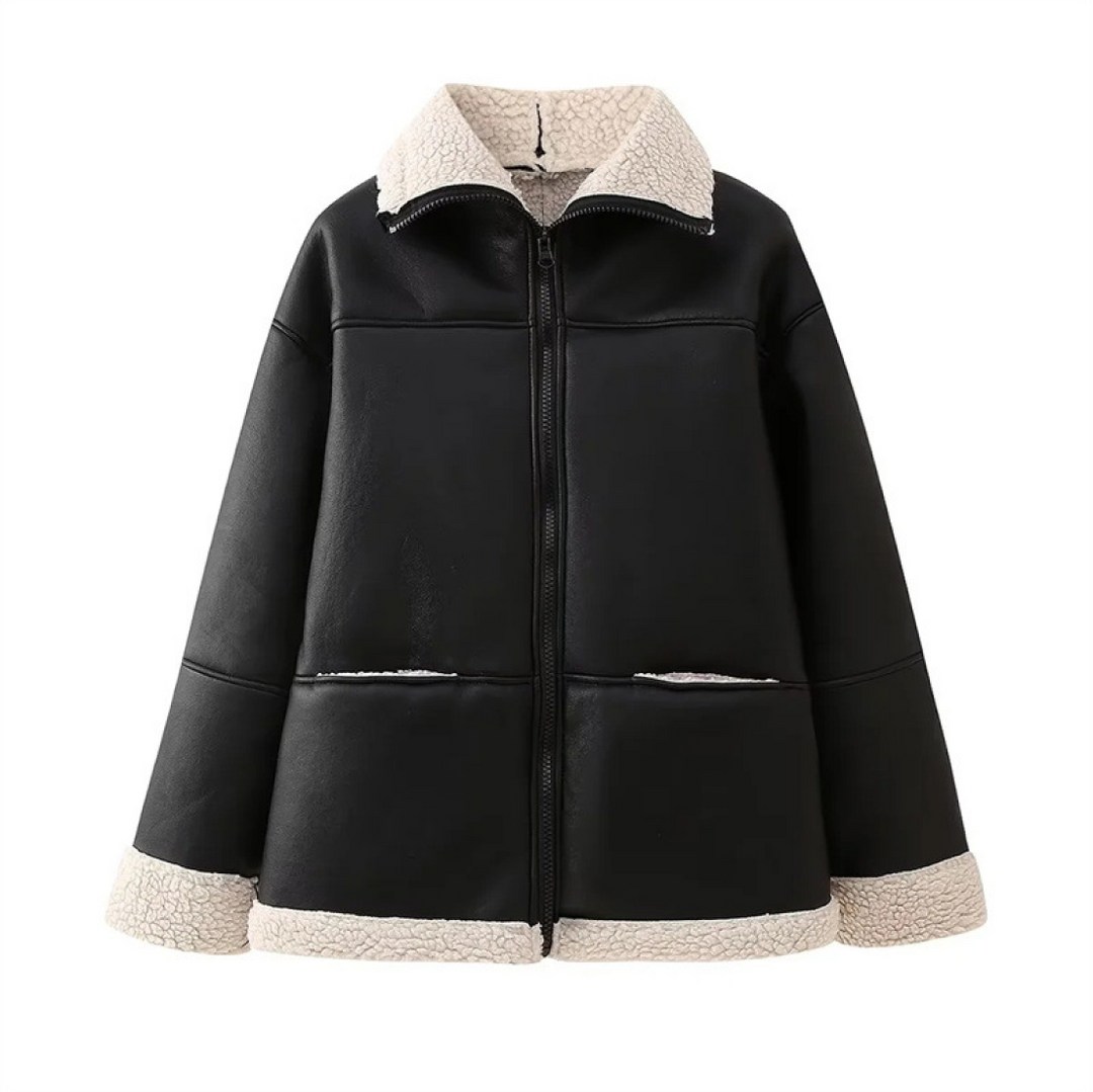 Manteau d'hiver en fausse fourrure douillet