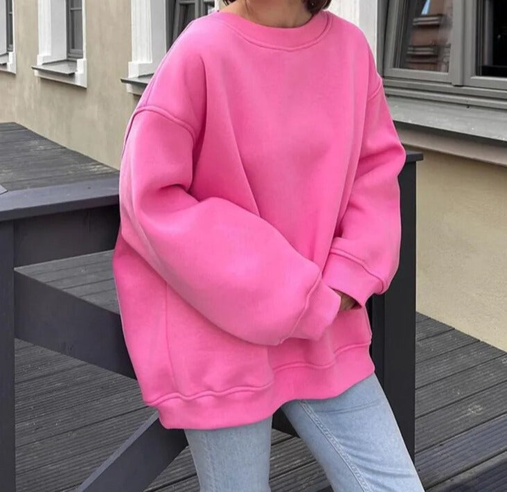 Pull en maille surdimensionné confortable pour superposition décontractée