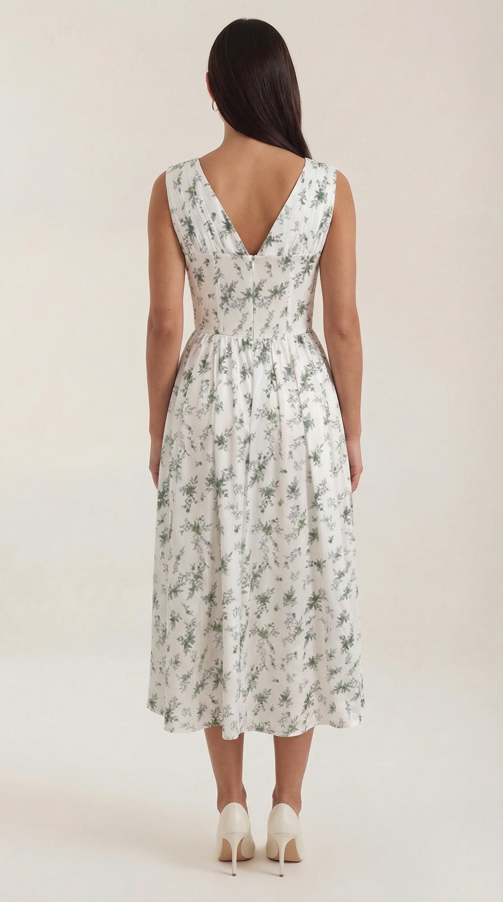 Robe mi-longue d'été corset pour femme