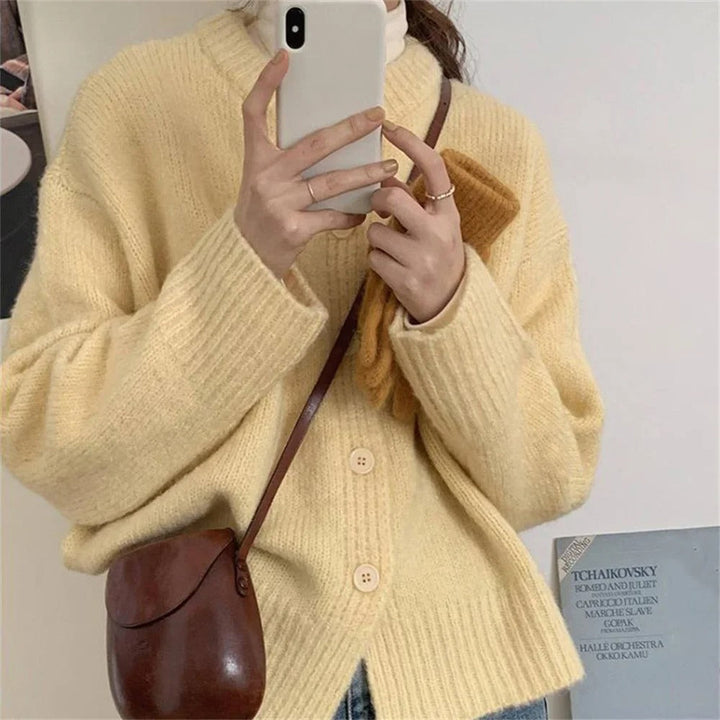 Cardigan en tricot décontracté et confortable