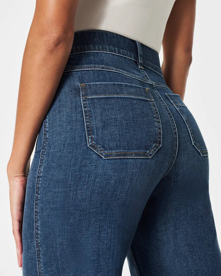 Jean chic taille haute à jambes larges