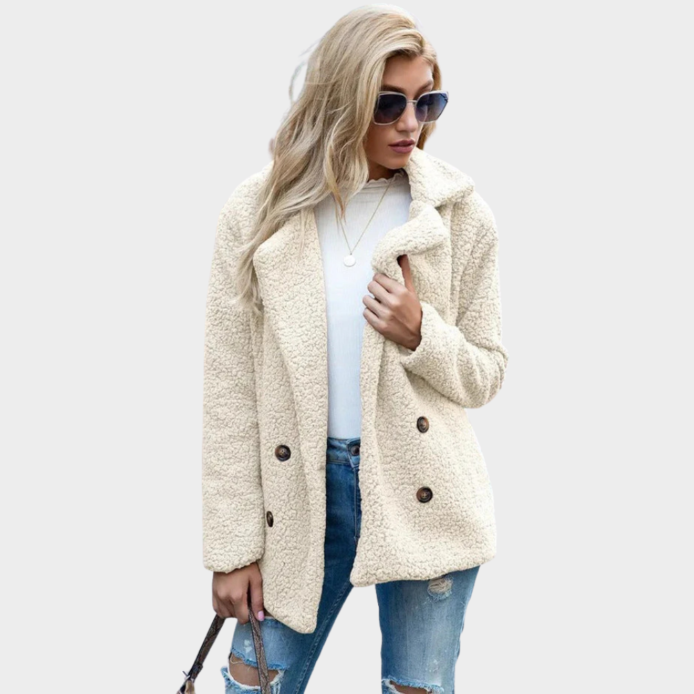 Manteau Teddy confortable à col pour un style hivernal chic