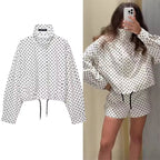 Veste courte à pois pour femmes