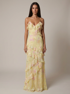 Robe longue sans manches à col V Vienna