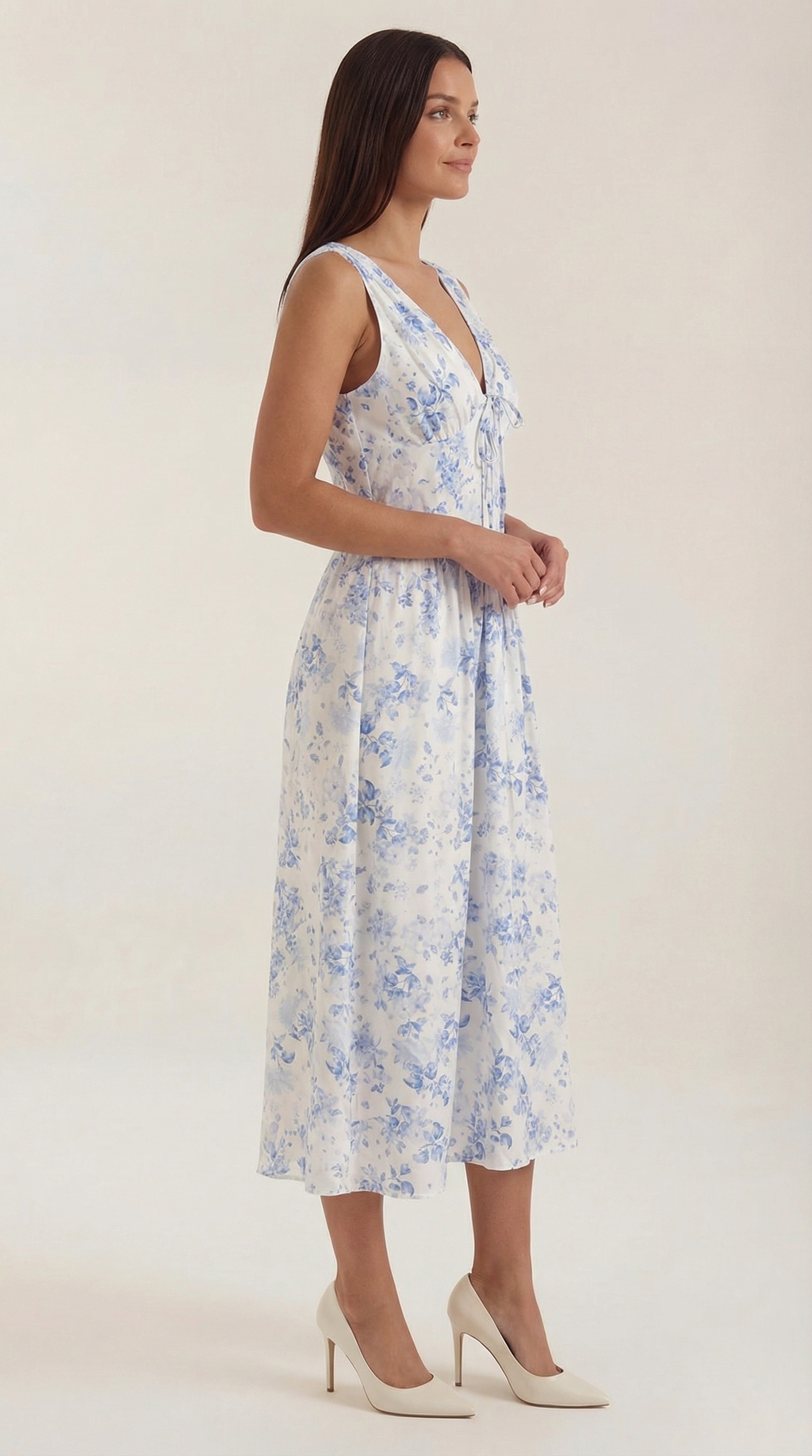 Robe mi-longue d'été corset pour femme