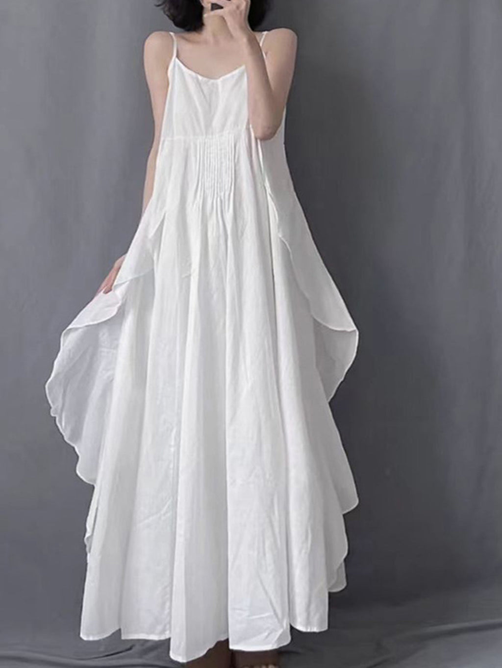 Sophie Paris | Robe Longue Plissée sans Manches