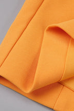 Robe mi-longue à manches ballon bicolore