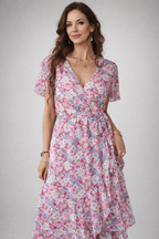 Robe Midi Florale Emma pour Femme