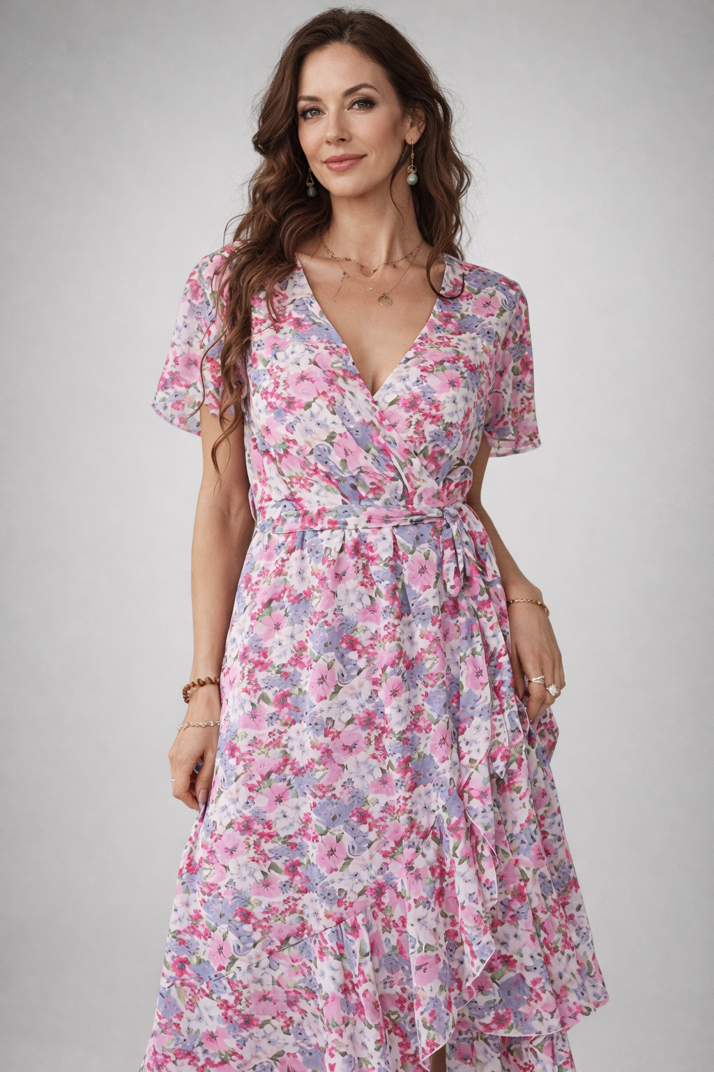 Robe Midi Florale Emma pour Femme