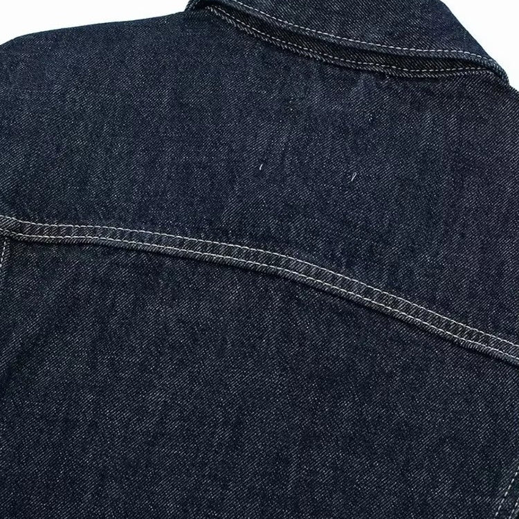 Veste en jean courte vintage pour femme