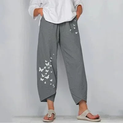 Léa Blanchet® | Pantalon ample imprimé bambou style zen