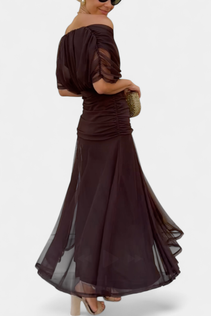 Robe longue plissée élégante à fleurs pour femme