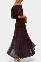 Robe longue plissée élégante à fleurs pour femme