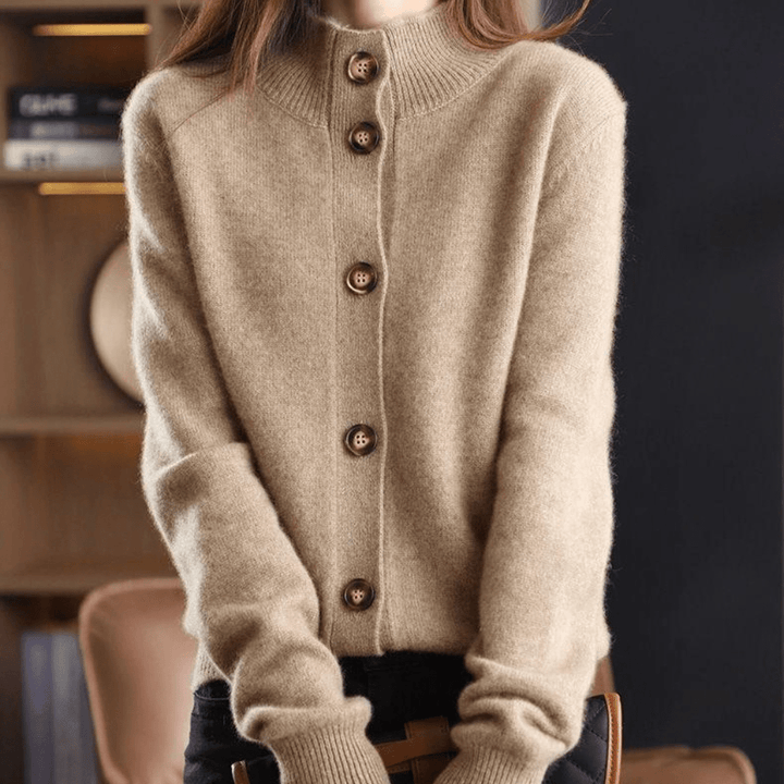 Cardigan en cachemire doux et confortable tricoté