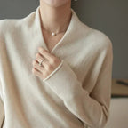 Pull élégant croisé pour femmes