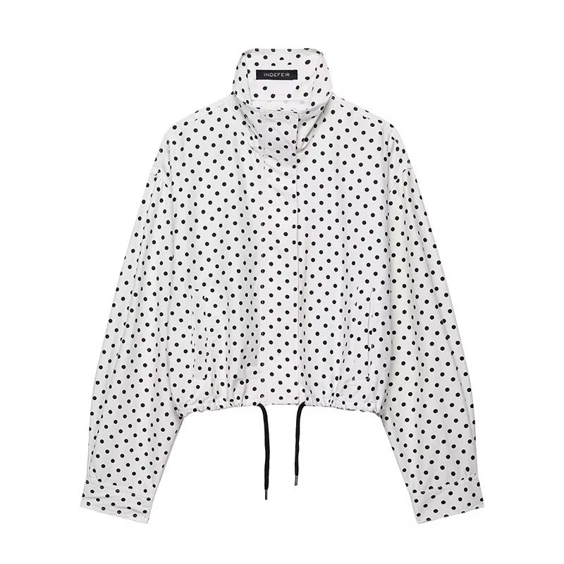 Veste courte à pois pour femmes