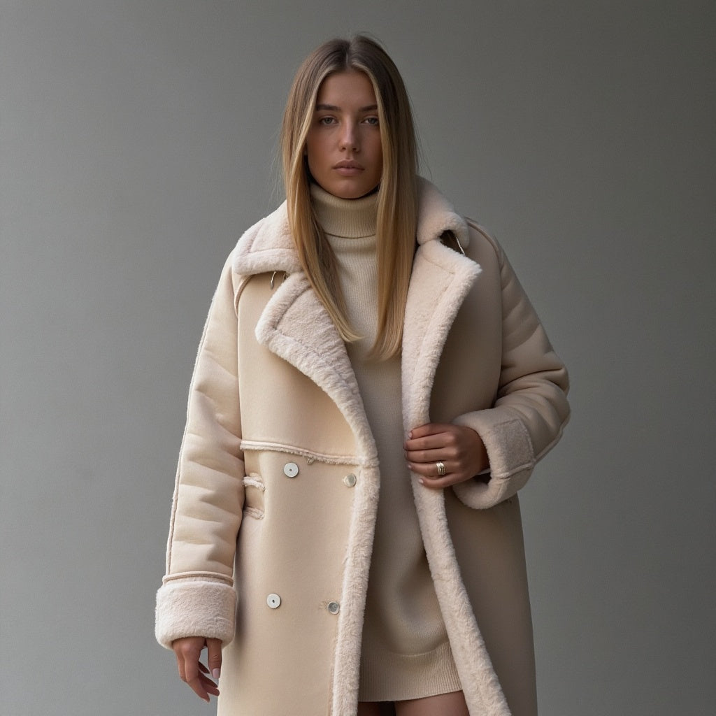 Manteau d'hiver élégant en daim