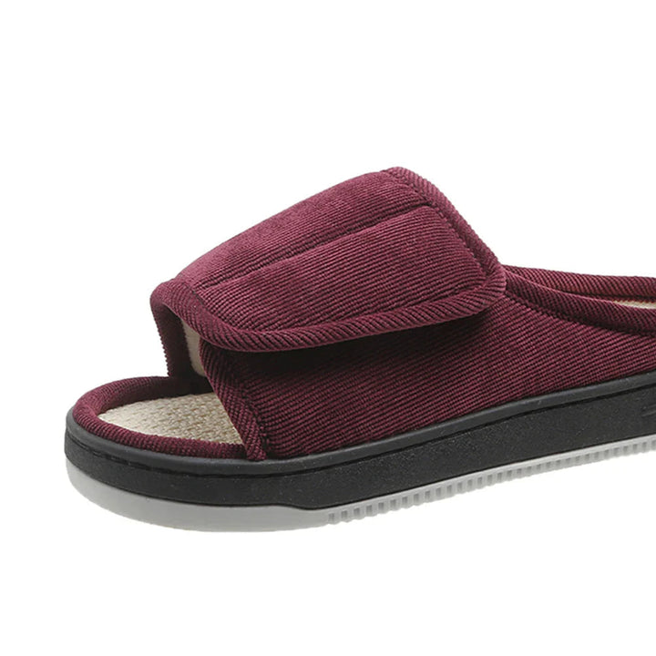Chaussons confortables en mousse à mémoire de forme pour soulagement de la douleur et confort tout au long de la journée