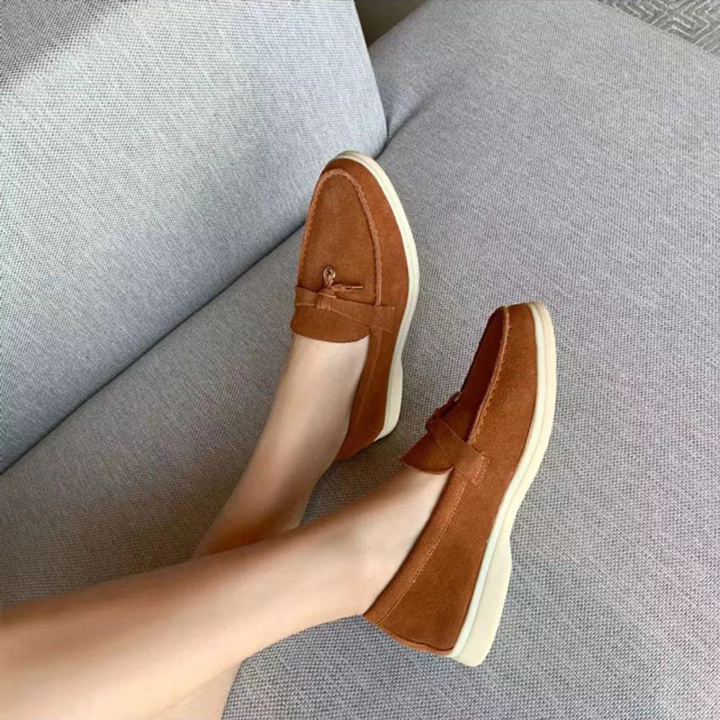 Mocassins en cuir chic avec boucle pour femmes