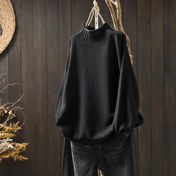 Pull en tricot gaufré confortable pour looks superposés