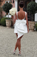 Robe de cocktail pour femme à dos noué
