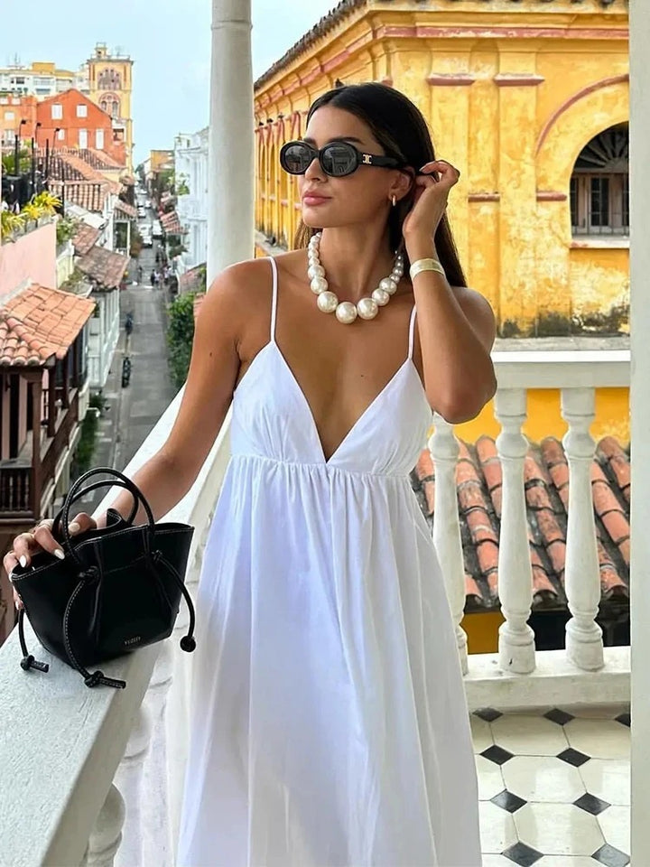 Sophie Paris® | Robe longue d’été à fines bretelles