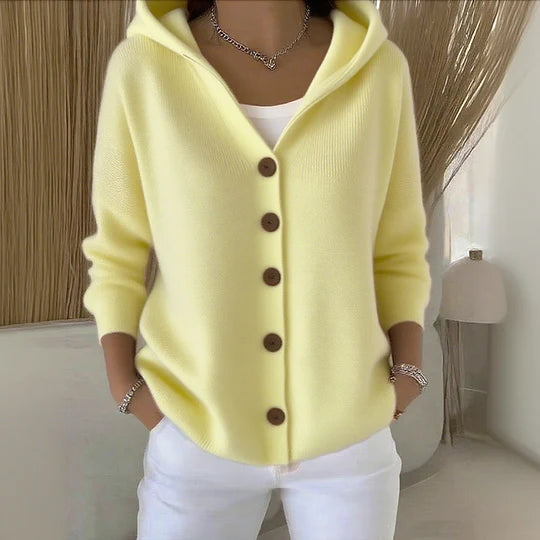 Cardigan en coton à manches longues pour femme confortable