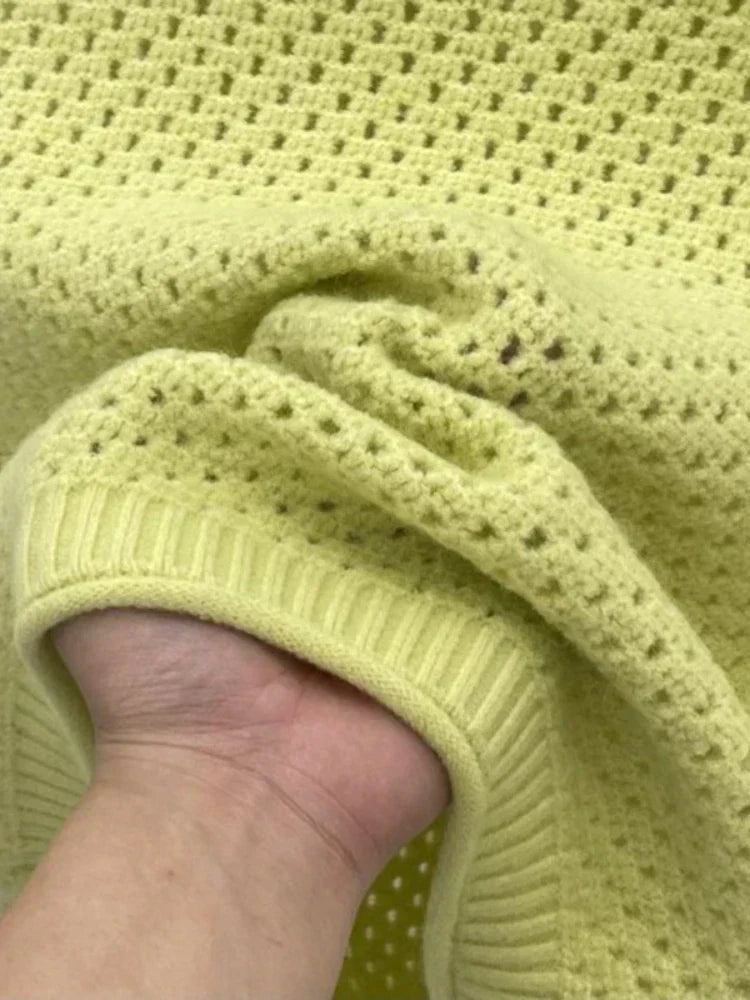 Pull sans manches en tricot pour femme, léger et ample