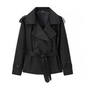 Blazer court ceinturé pour femme