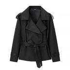 Blazer court ceinturé pour femme