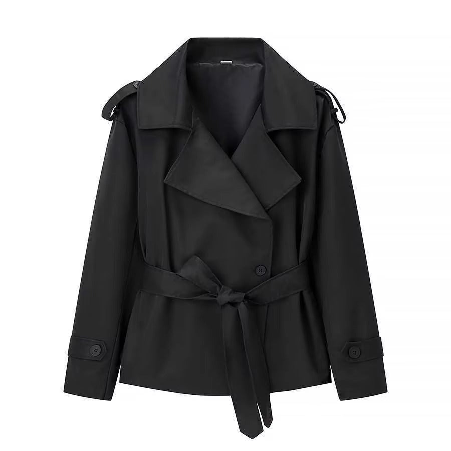 Blazer court ceinturé pour femme