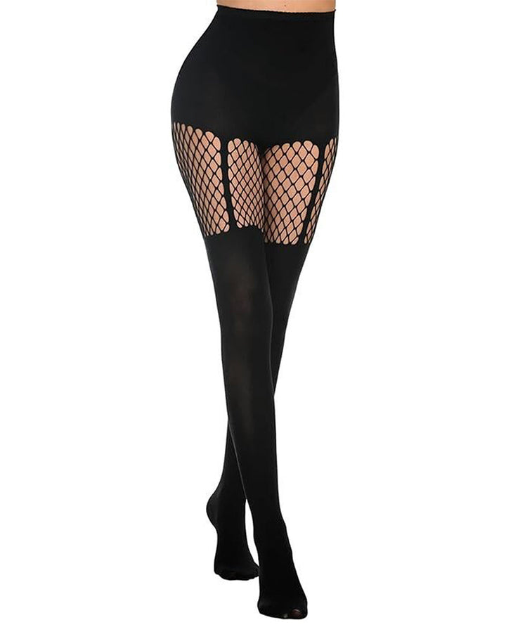 Bas autofixants sexy style fausse cuisse pour femmes