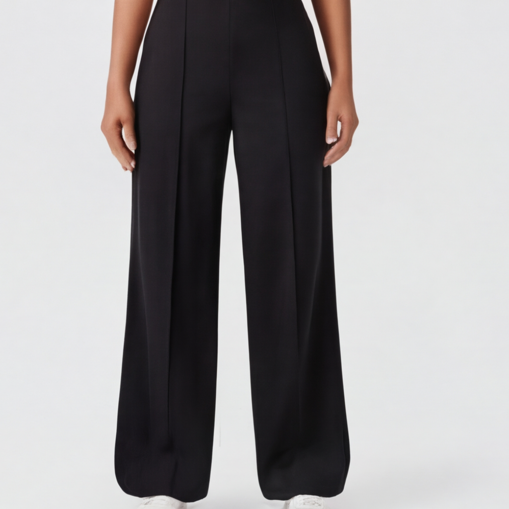 Pantalon de yoga à jambes larges avec taille croisée