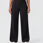 Pantalon de yoga à jambes larges avec taille croisée