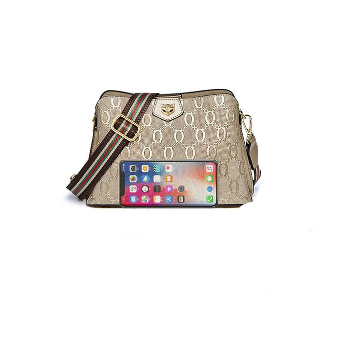 Fleur Rousse® | Sac à Bandoulière Motif Monogramme Élégant