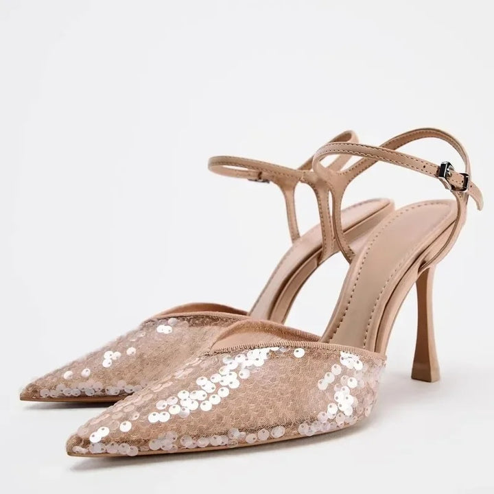 Isabelle Moreau® | Glitzernde Spangen-Pumps mit Pailletten