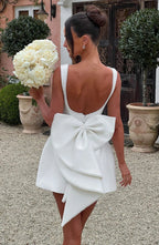 Robe de cocktail pour femme à dos noué