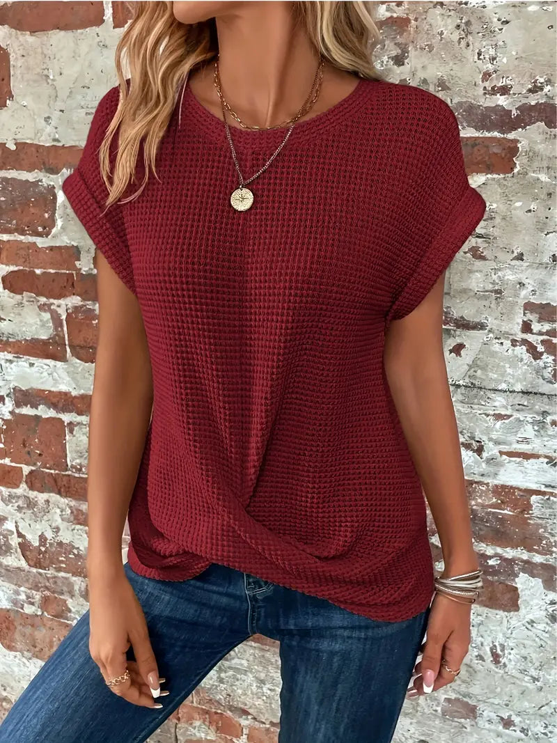 T-shirt décontracté à manches courtes pour femmes