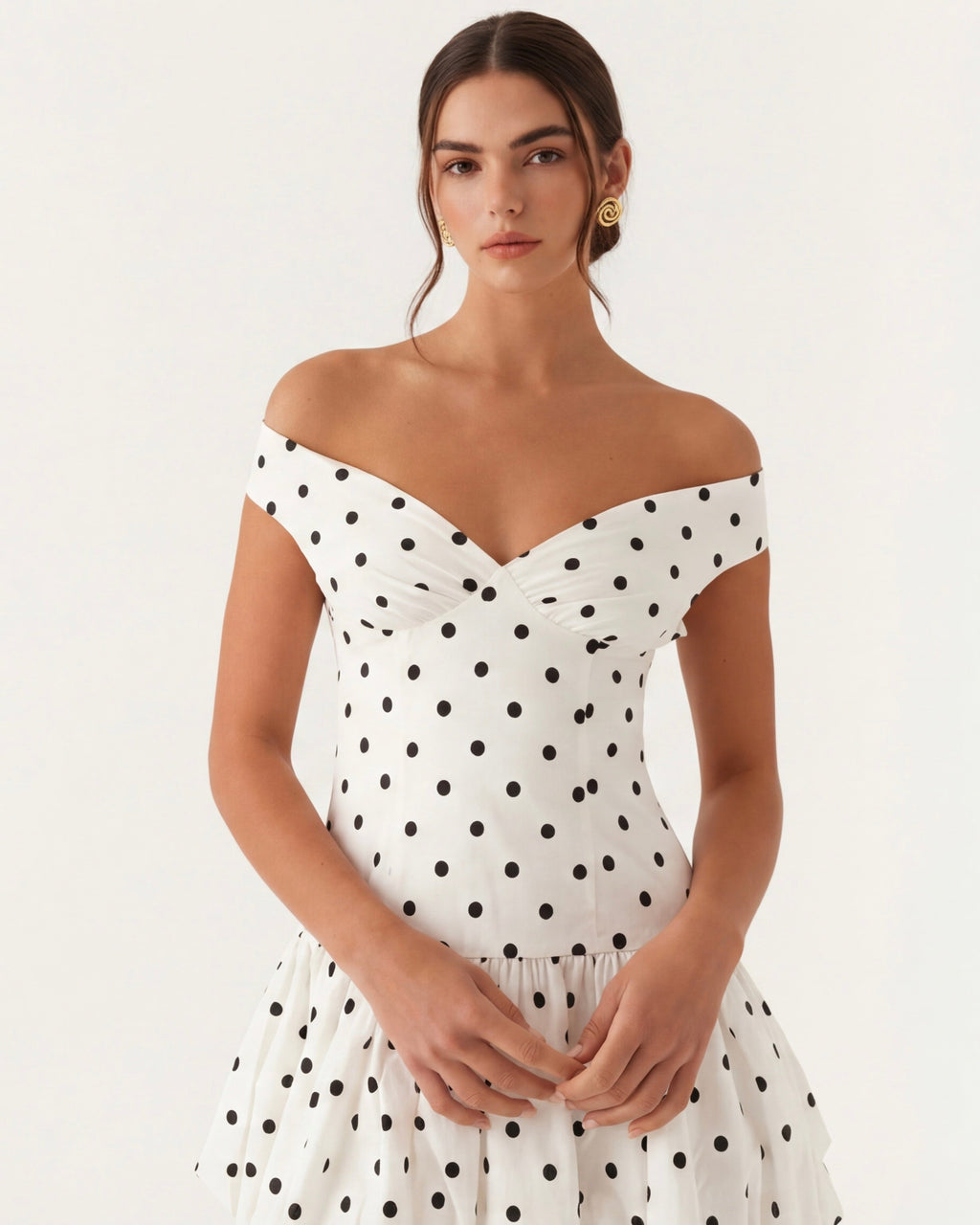 Robe mini sans manches Mesaro avec ourlet festonné